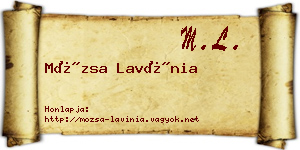 Mózsa Lavínia névjegykártya